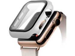 Carcasa y Protector de Pantalla Vidrio Apple Watch Series 3 G4M 42mm Blanco