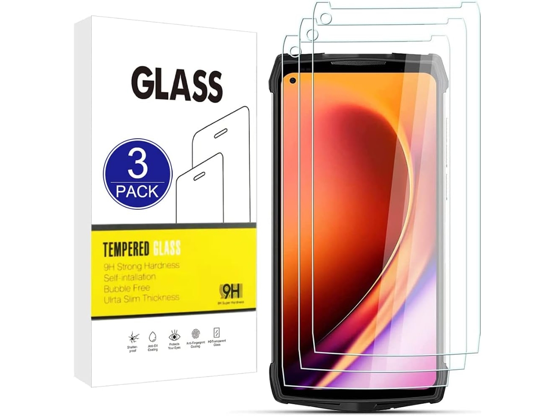 Conjunto de Protectores de Pantalla Compatíveis Protetora Dureza Fácil Instalação Inquebrável para Ulefone Power Armor 13 HONGWE. Vidrio (3un)