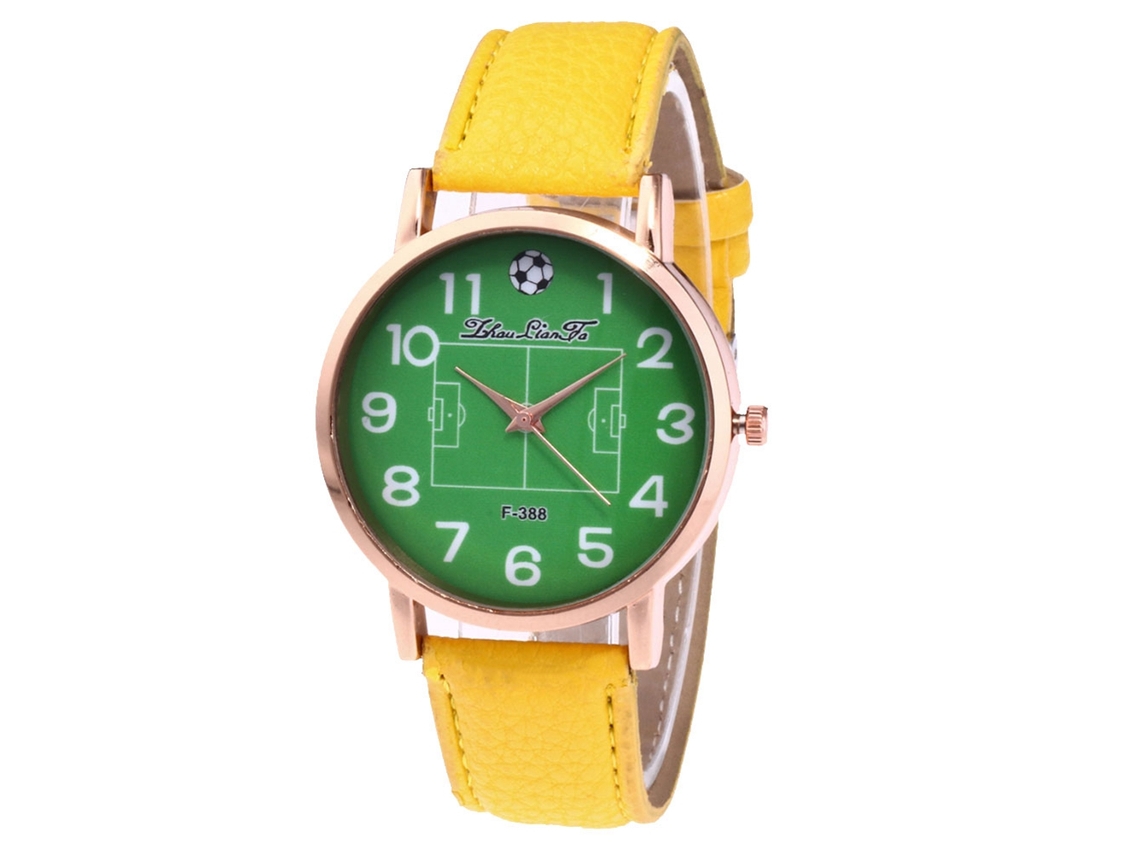 Reloj De Cuero Lichera Unisex Impermeable De Cuarzo Para Mujer Y Hombre (amarillo)