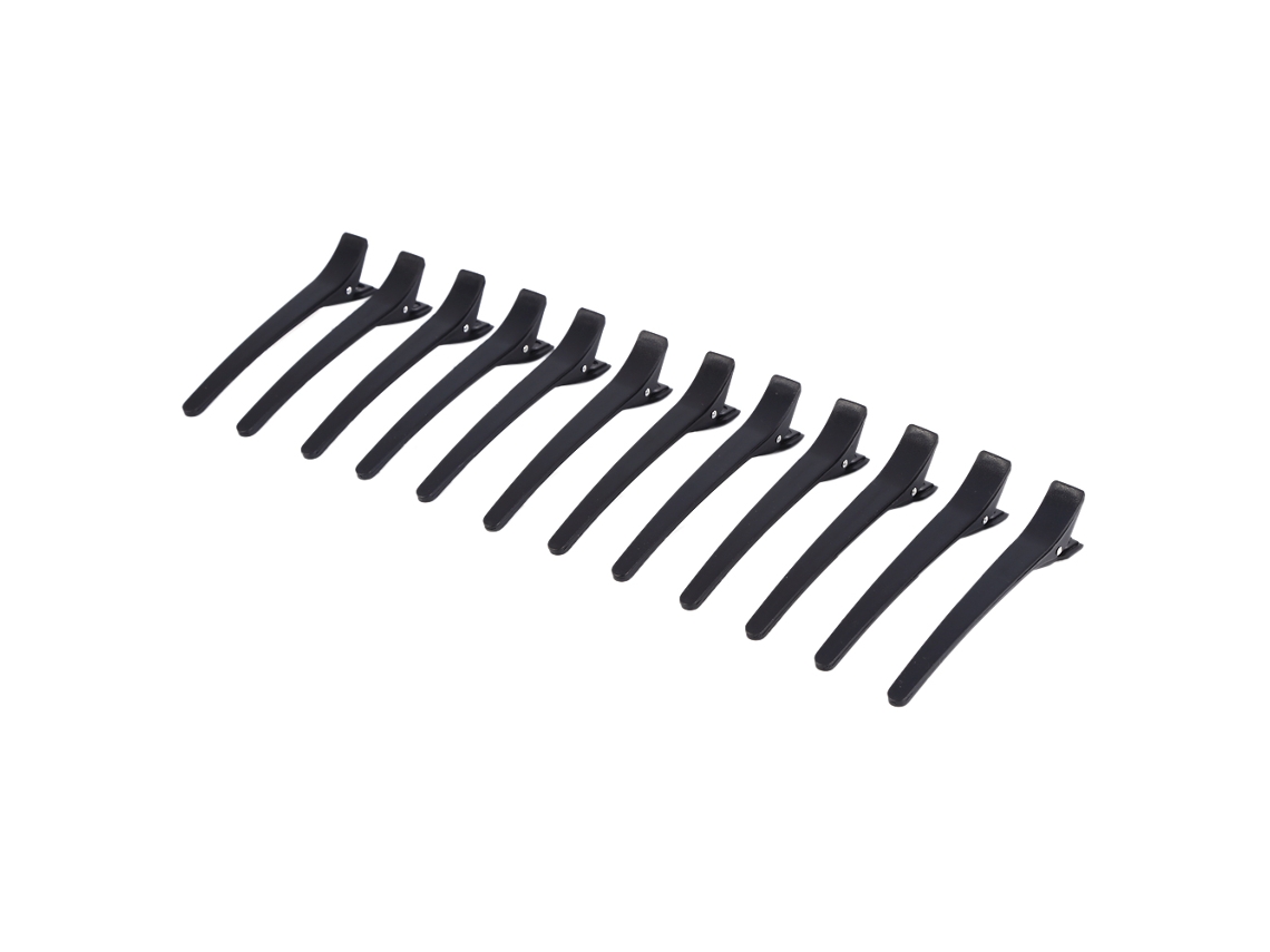 12pcs/set Pinzas Profesionales Para Pelo Para Niñas Mujeres Salón De Belleza Seccionar Pinzas De Pelo