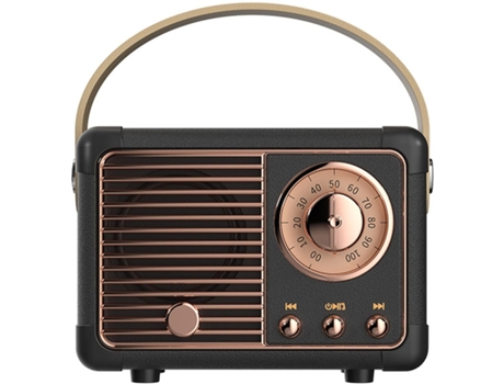 Altavoz Retro Vintage Fm Radio Bluetooth con estilo clásico antiguo Volumen alto Bluetooth 5.0 Conexión inalámbrica Soporte U Tarjeta Tf de disco y...
