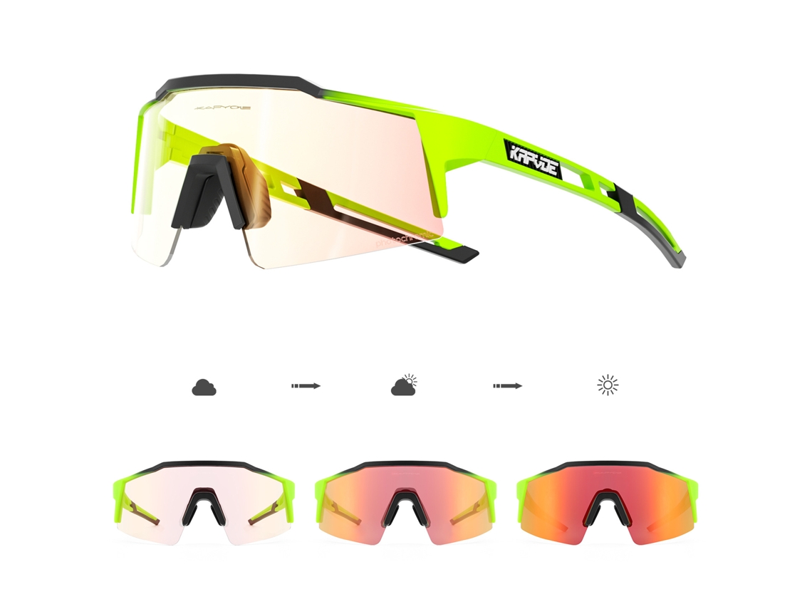 Gafas De Ciclismo Fotocromáticas Rojas Y Azules Con Protección Uv Para Deportes Y Running.