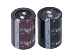 2 condensadores electrolíticos de aluminio de 250 V, 2200 μF, 105 ℃, sin marca.
