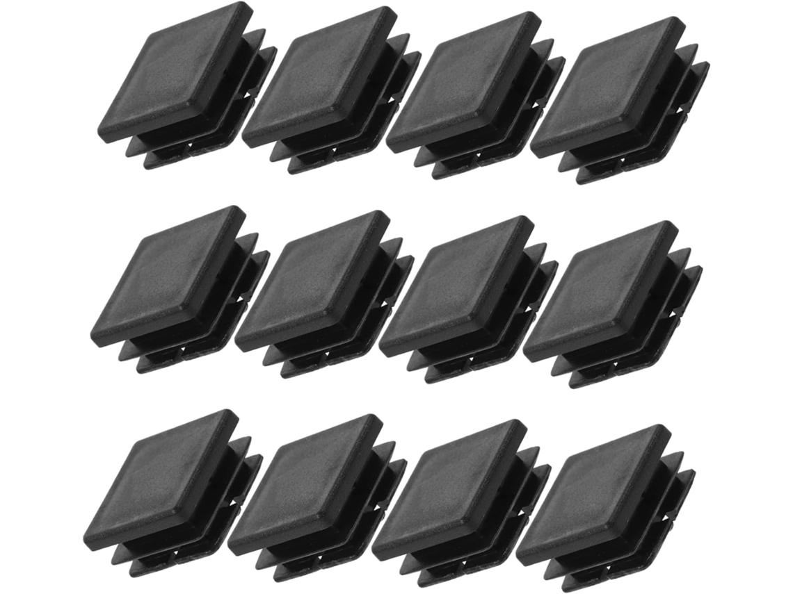 Tapones Patas Muebles Cuadrados 25x25 Mm Plástico Negro