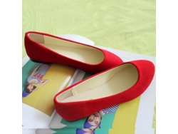 2026zentro-ballet zapatos para mujer en gamuza sin cordones con suela de goma, colores surtidos uk 2.5-7.5 eu 35-42 cuarenta rojo