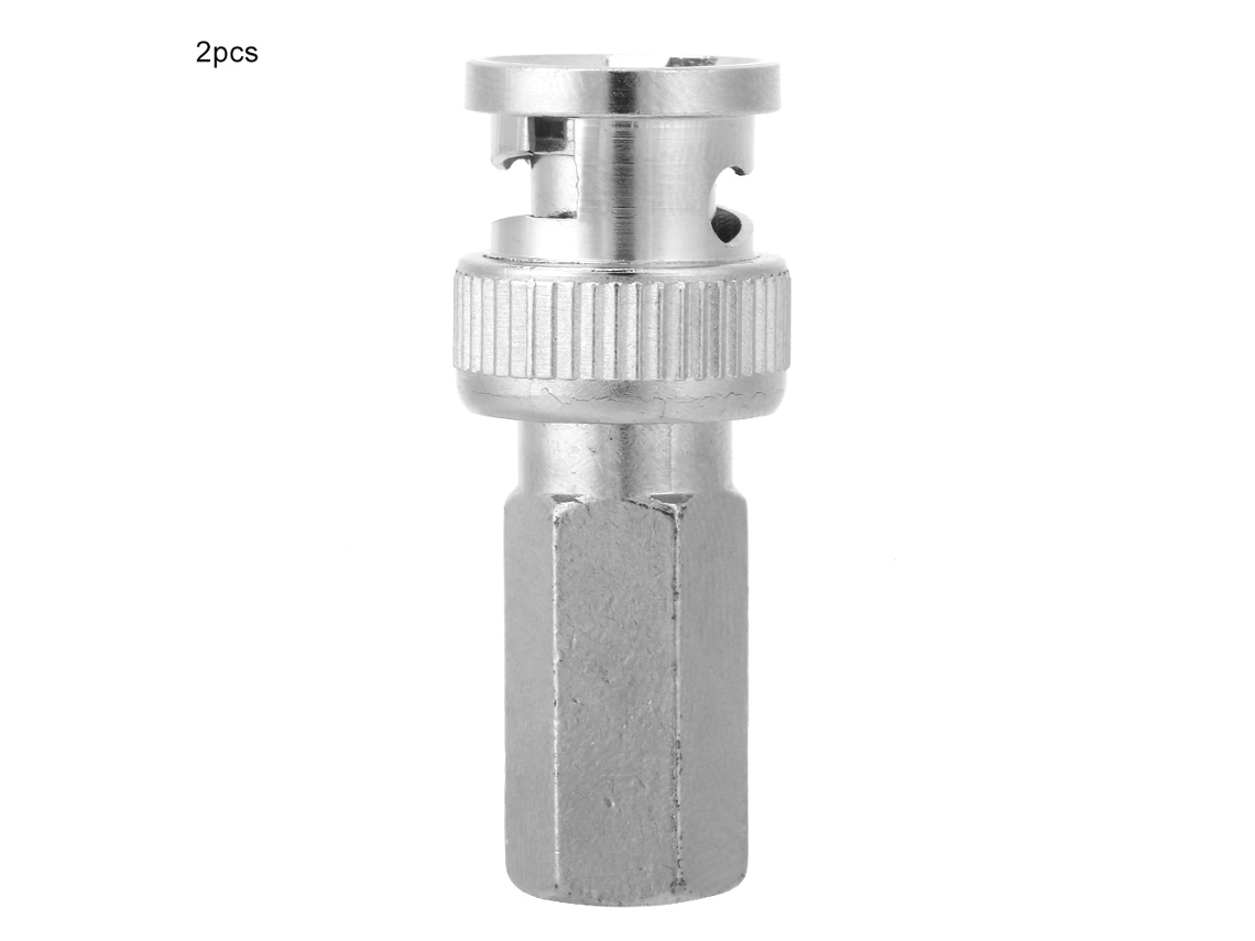 2 Conectores Bnc Macho Q9 Hexagonales Rg59 6u 58 Para Cámaras De Cctv