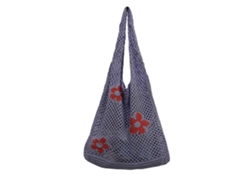 Bolso de viaje de malla morado con diseño de flores elegantes de Hengrongshen