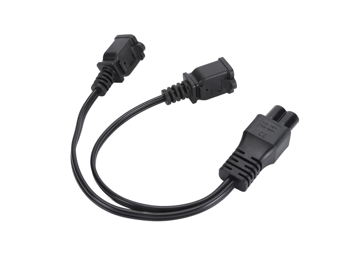 Cable De Alimentación (divisor En Forma De Y Con Doble Salida Femenina) Iec320 C6 Macho A Doble Nema 1-15r Hembra