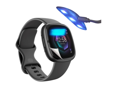 Kit 4 Protectores de Pantalla Hidrogel para Fitbit by Google Sense 2 Transparente