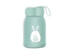 Taza Aislada De Doble Capa 330ml Con Cierre Hermético Portátil Cute Rabbits Para Viajes Deportes Al Aire Libre Verde