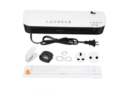 Plastificadora A4 de 9 pulgadas con cortadora, modos de laminado en caliente/frío, para el hogar, la escuela y la oficina, enchufe estadounidense de 100/120 V.
