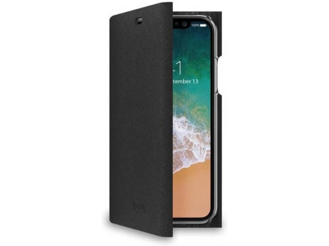Funda iPhone X CELLY SHELL900BK Negro