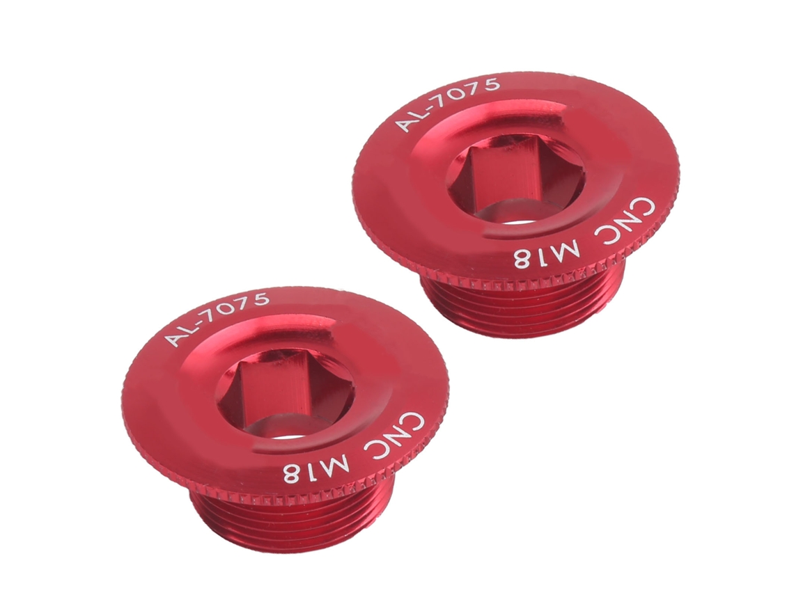 2pcs Tapa De Piñón De Bicicleta M18 Tuerca De Cubierta Antipolvo Impermeable Aluminio Para Piñones Integrados Prowheel Rojo