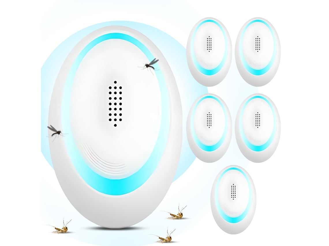 Repelentes ultrasónicos de plagas CFVF de doble frecuencia (paquete de 6) que repelen roedores, ratones, mosquitos, insectos y arañas. Son inofensivos.