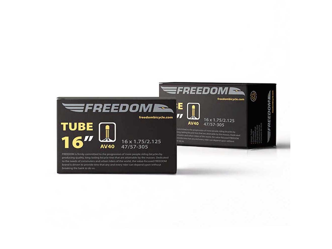Tubo Interno Freedom Schrader 40 Mm Preto 16´´ / 1.75-2.125Wtb