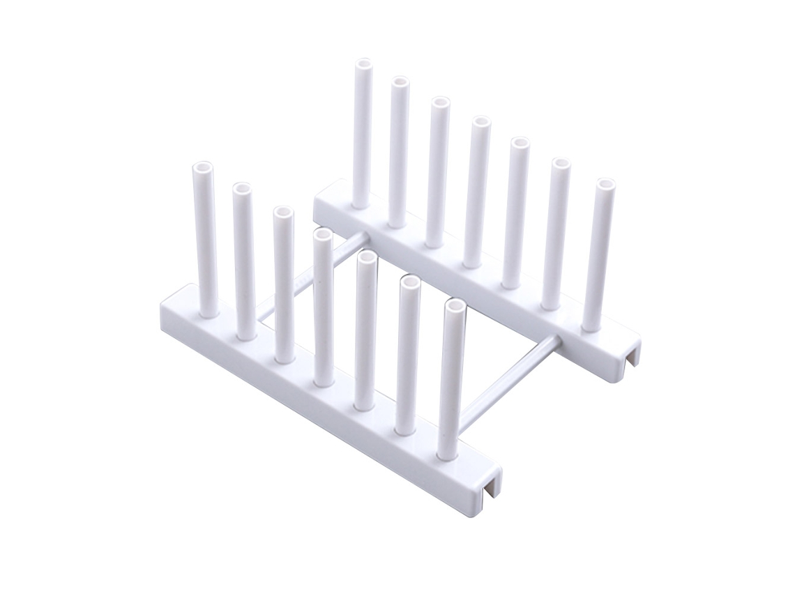 Escurridor De Platos Con Estante Extraíble, Organizador De Cocina Blanco