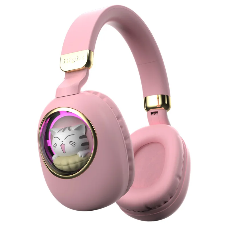 Auriculares Inalámbricos Bluetooth Supraaurales (rosa) Con Batería De Duración Ultralarga.