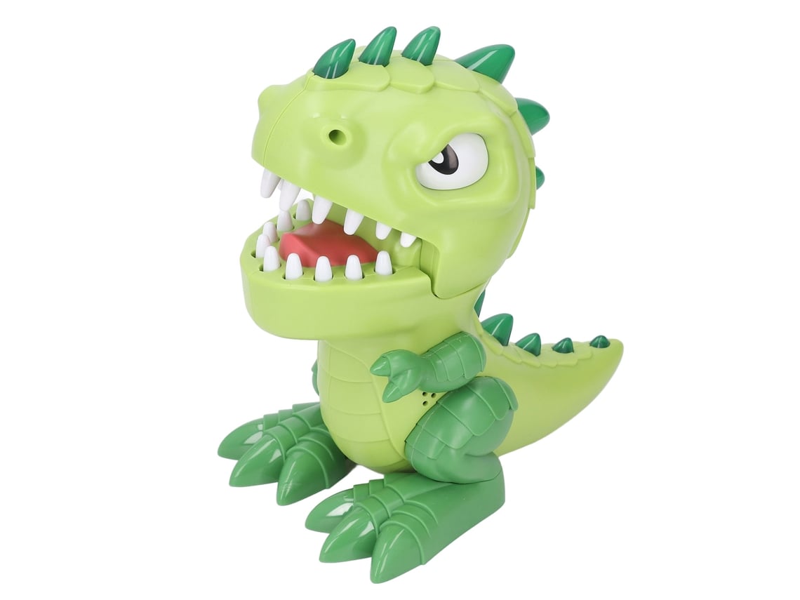 Jogo De Dentes De Dinossauro Com Luz E Som Brinquedo Mordedor De Dedo Interativo Verde