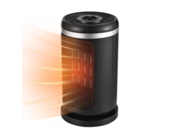 Calefactor Portátil Con 2 Velocidades Y Modo Ventilador, Termostato Giratorio De 90°, Apagado Automático, Sistema Antivuelco, 1500 W.
