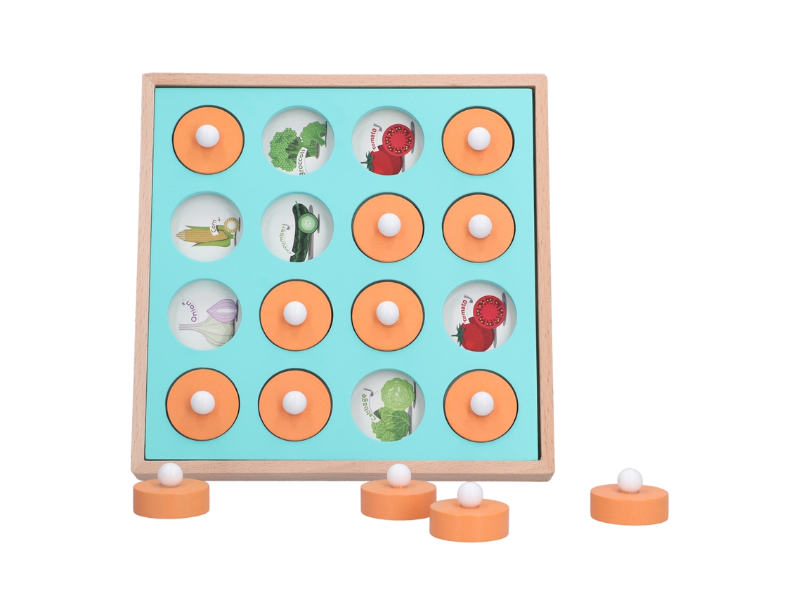 Ajedrez De Memoria En Una Caja De Madera Para Niños Pequeños: Estimulación Cognitiva Y Diversión Para Toda La Familia.