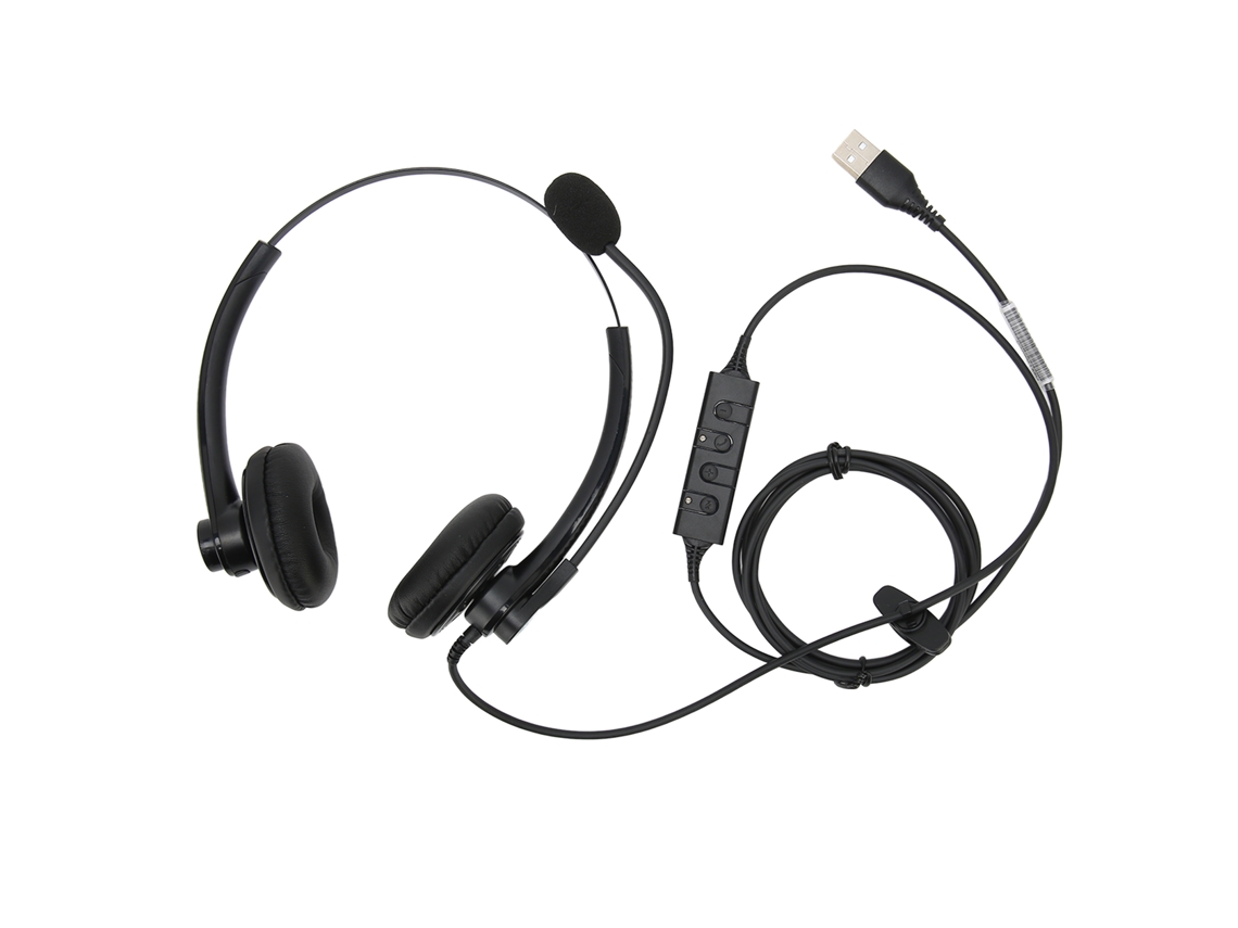Auriculares Con Micrófono Para Centro De Atención Al Cliente, Con Cable Usb, Reducción De Ruido Y Sonido Binaural.