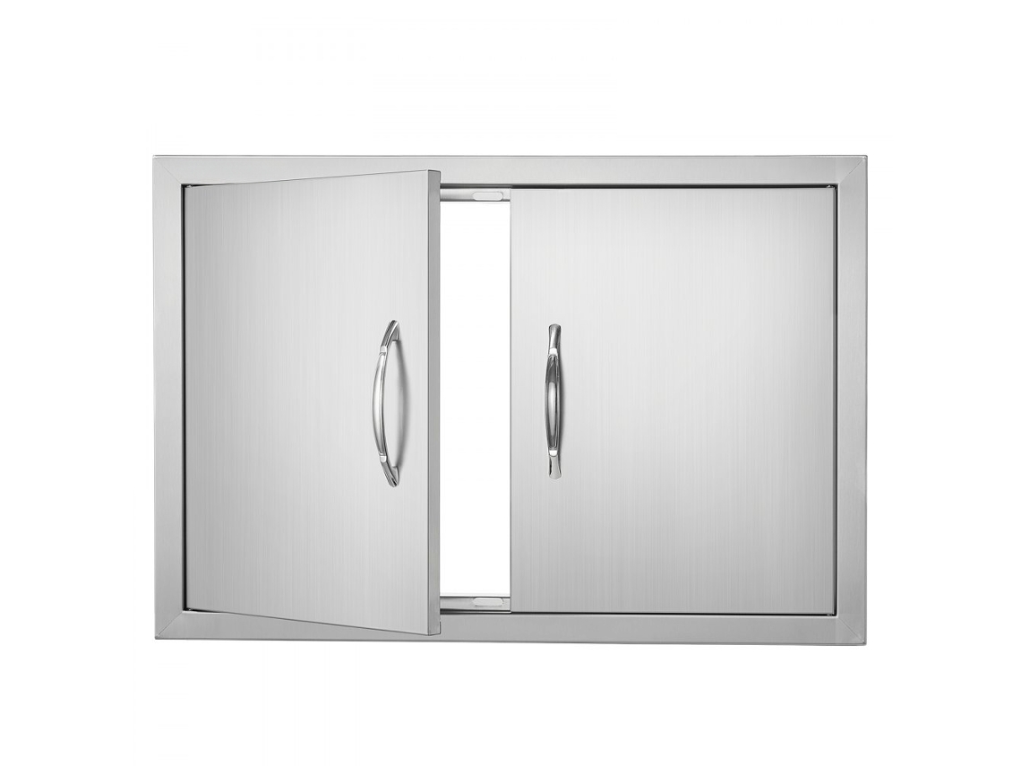 Puerta Doble de Acero Inoxidable 711x482mm para Cocinas Exteriores con Cierre Magnético Tekmaquinas