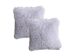 2 Almohadas Mullidas: Súper Suaves Y Afelpadas Con Acento De Piel Sintética.