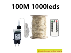 Guirnalda de luces LED (100 m de largo, 1000 LED), ideal para decoración navideña, etc.
