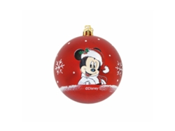 Bola de Navidad Mickey Mouse Happy smiles 10 Unidades Rojo Plástico (Ø 6 cm)