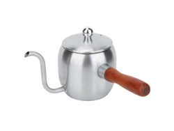 Cafetera doméstica de acero inoxidable, pico largo, 500 ml, color acero