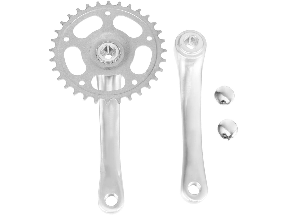 Platos y bielas de aluminio reforzado con dientes para bicicleta de carretera plegable de una sola velocidad Slowmoose