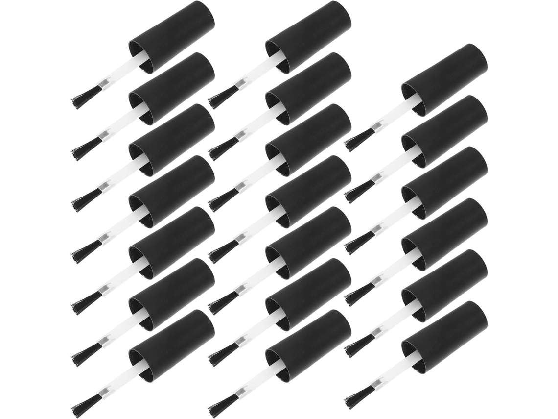 Pincéis Para Esmalte Com Fibras Artificiais, Conjunto De 20 Unidades, Fáceis De Usar, Em Plástico.