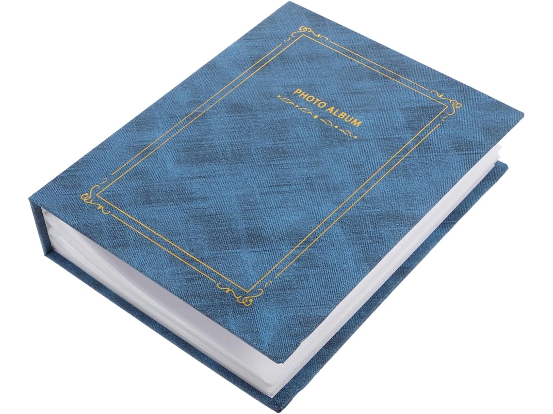 Álbum de fotos, Álbum de recuerdos grande, Libro de almacenamiento decorativo, Marco de fotos, Papel azul, GOKOCO