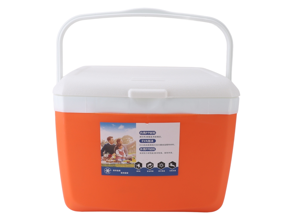 Nevera portátil de 13 l con aislamiento hermético y asa de transporte para picnics, barbacoas, acampadas y actividades al aire libre.