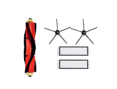 Juego de 5 piezas de repuesto compatibles con Xiaomi Roborock S5 Max S6 S60 S5 S50 T6 mopa accesorios de cepillo lateral negro