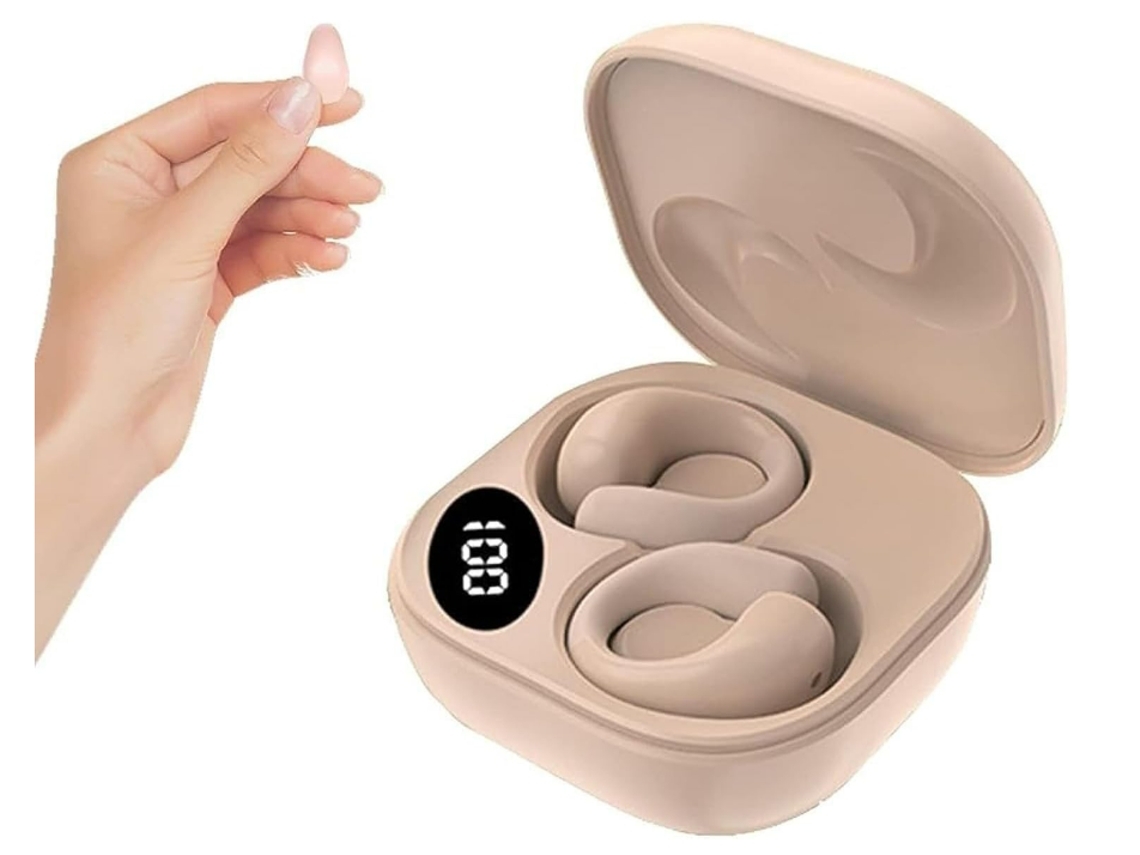 YEMAESRE C9 Auriculares inalámbricos abiertos Conducción ósea Clip de oreja pequeño Caqui