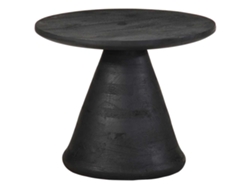 Mesa Auxiliar VIDAXL Negro Madera de mango (Ø50x40 cm)