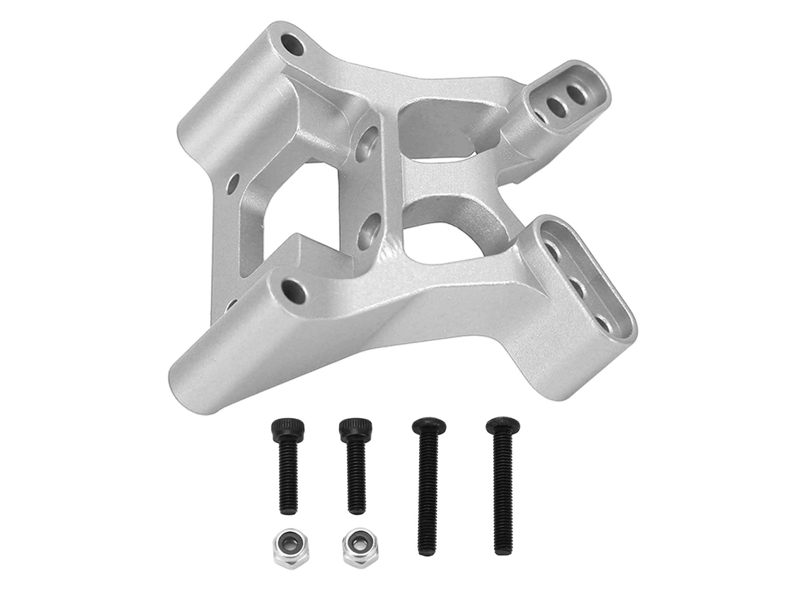 Torre De Amortiguación Delantera De Aluminio Para Coches Rc Losi Baja Rey 1/10, Pieza De Repuesto Plateada