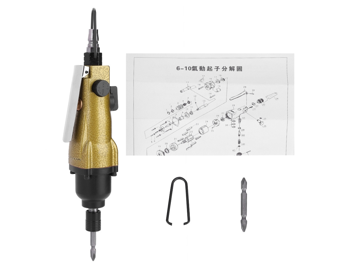 Destornillador Neumático Manual 8h 8000 Rpm Kp-808 Gold 1/4 Industrial
