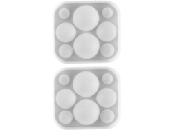 2026da-molde De Silicona Para Joyería Mini Domo Diamante Para Resina Polvo Arcilla Diy Artículos Creativos Blanco 2 Piezas
