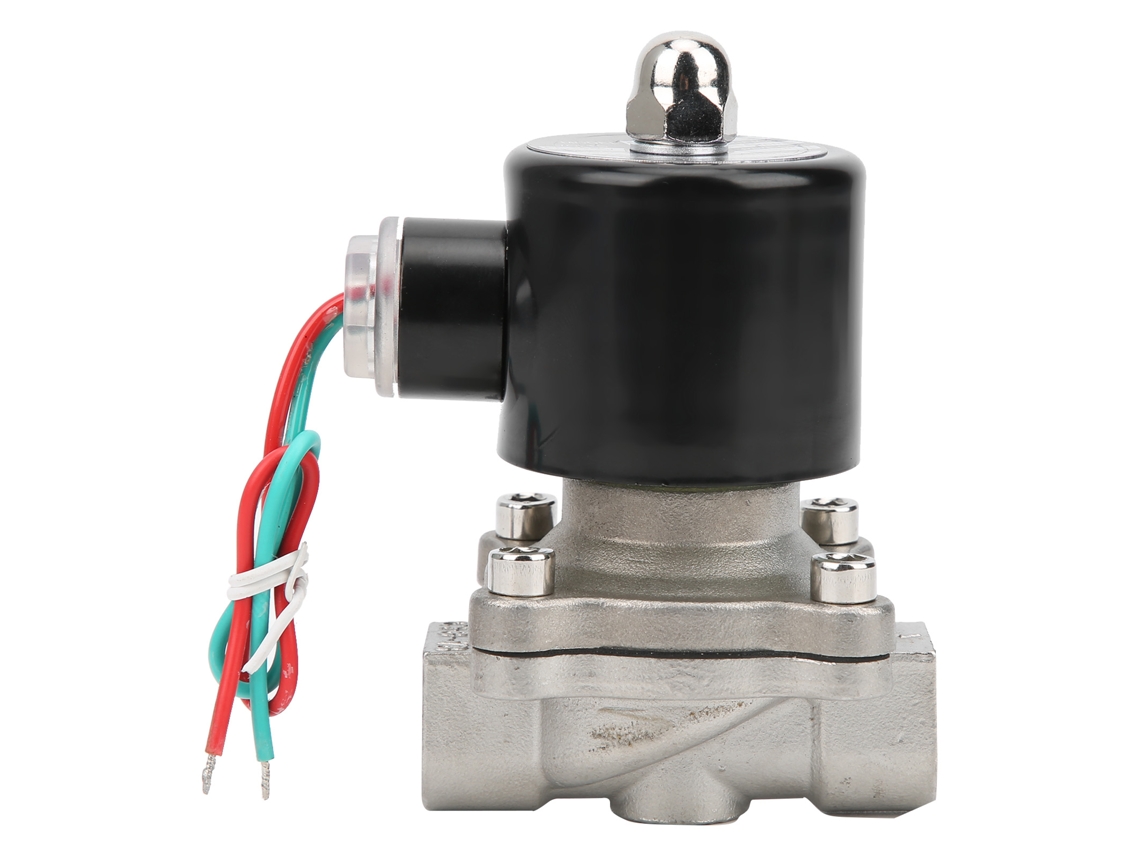 2026velora-válvula Solenoide De Acero Inoxidable De Acción Directa Cerrada Normalmente 3/8in Para Agua Aire Aceite Dc 12v