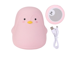 KOFIHETY Luz Nocturna LED de Pingüino Colorido en Silicona para Habitación de Bebé con USB y Batería Integrada (Rosa)