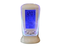 Reloj despertador digital con proyección y pantalla LED de espejo para dormitorio