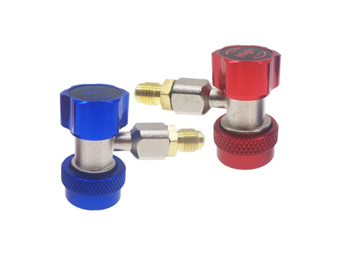 Conector de aire acondicionado R134a ajustable con conexión rápida