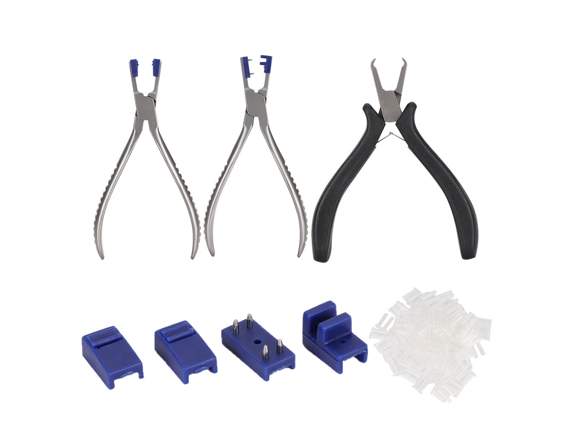 Juego De 3 Alicates Para Gafas Sin Montura De Acero Inoxidable Con 4 Cabezales De Repuesto Y Bolsa De Accesorios.