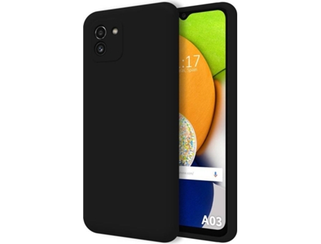 Carcasa para Samsung Galaxy A03 TUMUNDOSMARTPHONE Silicona Líquida Negro