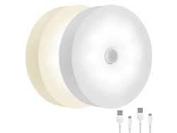 Luz Led Nocturna Con Sensor De Movimiento Y Encendido Y Apagado Automático Para Interiores, Control Remoto, Recargable Por Usb, Luz Blanca Cálida Y Re