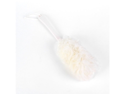 Cepillo De Baño Con Mango Largo Y Esponja De Malla Suave Para Espalda Y Pies (beige)