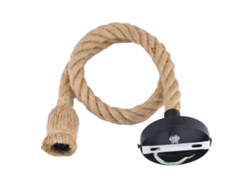 Lámpara De Araña De Cuerda De Yute, Estilo Industrial Retro, Lámpara De Techo Colgante, 1,5 M