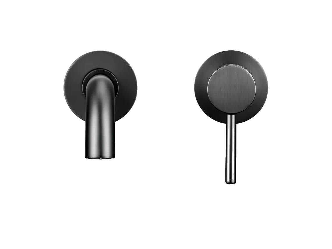 Grifo de baño de pared, negro mate, monomando, G 150 mm OEM